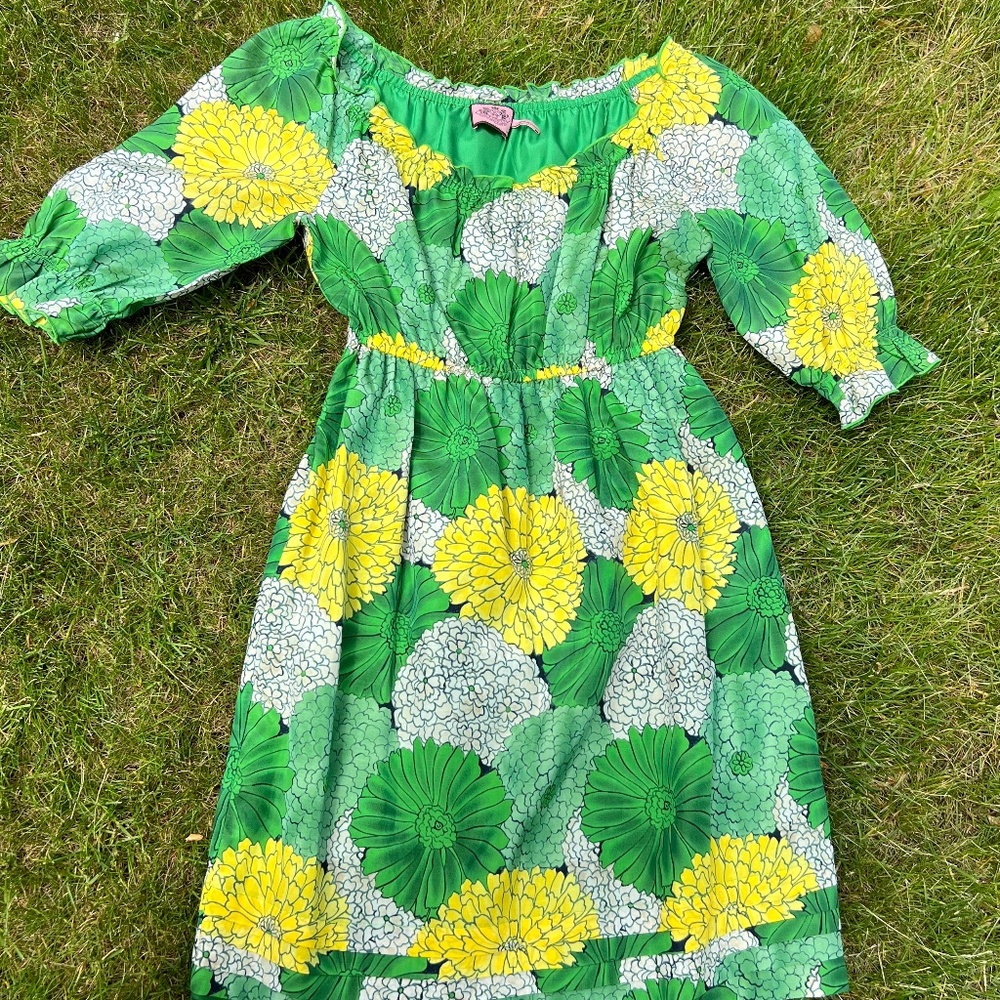 Vintage Juicy Couture flowered silk dress size M